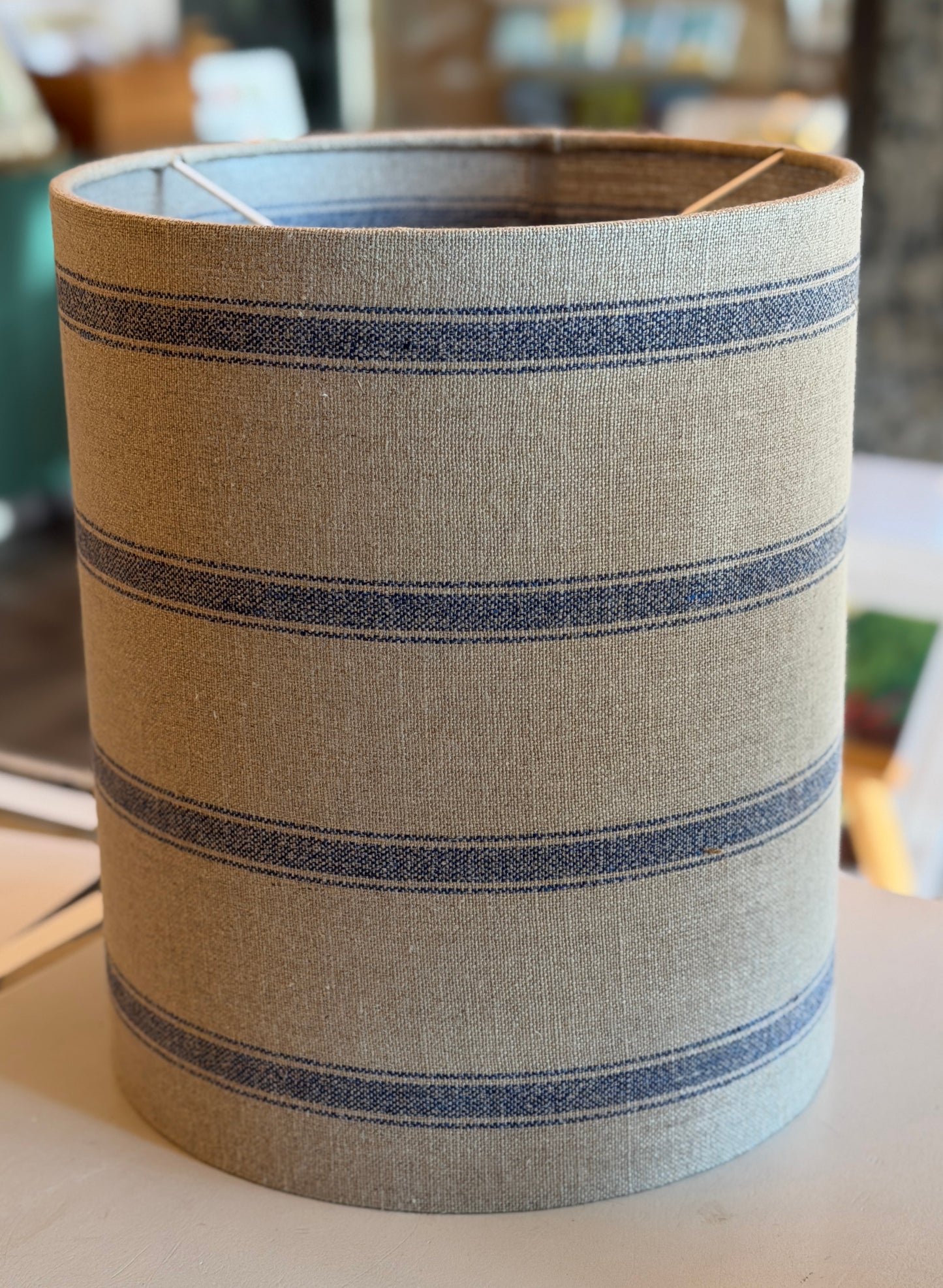 Striped Linen lampshade