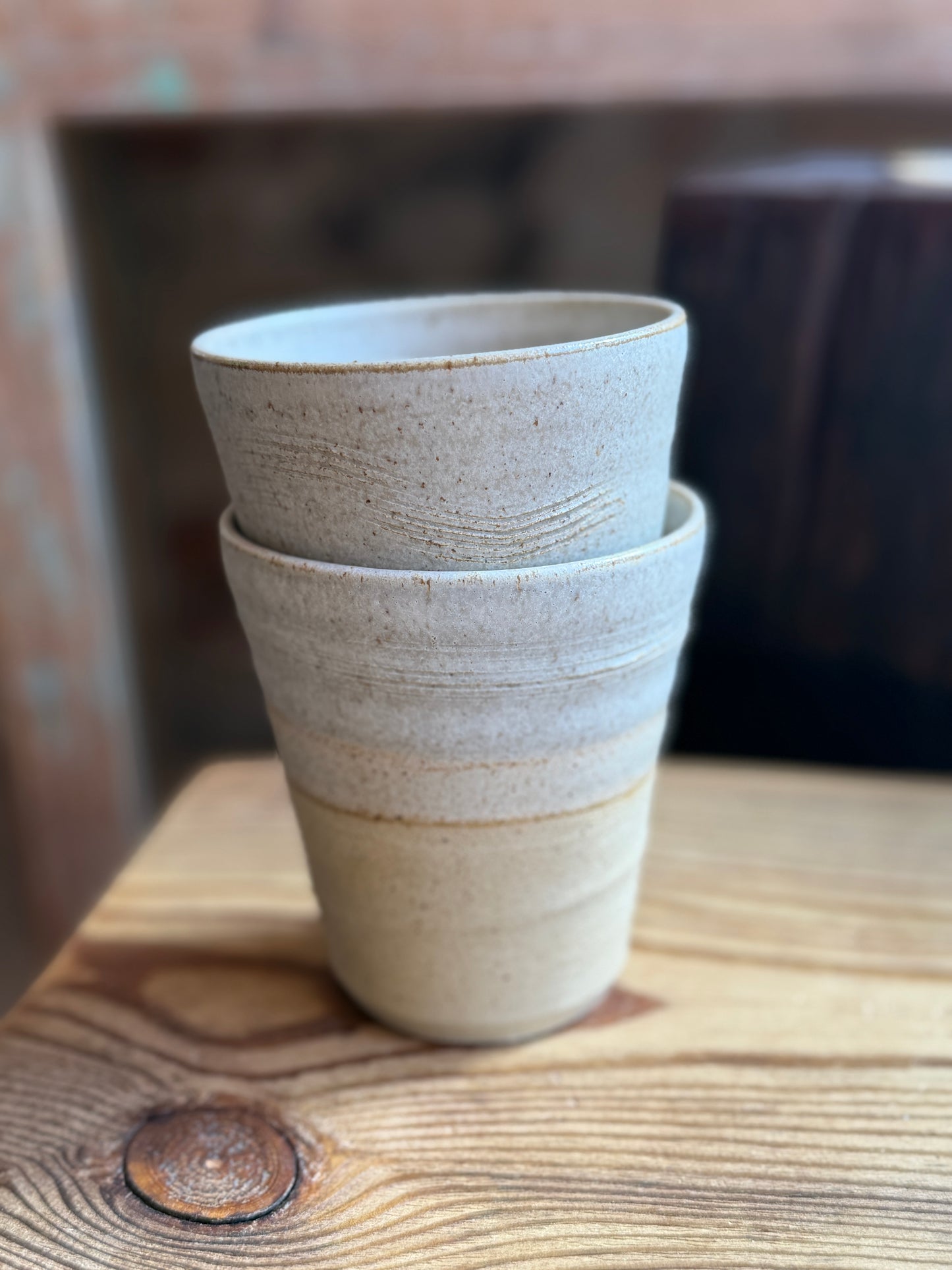 Large Toasted Stoneware Tumblers