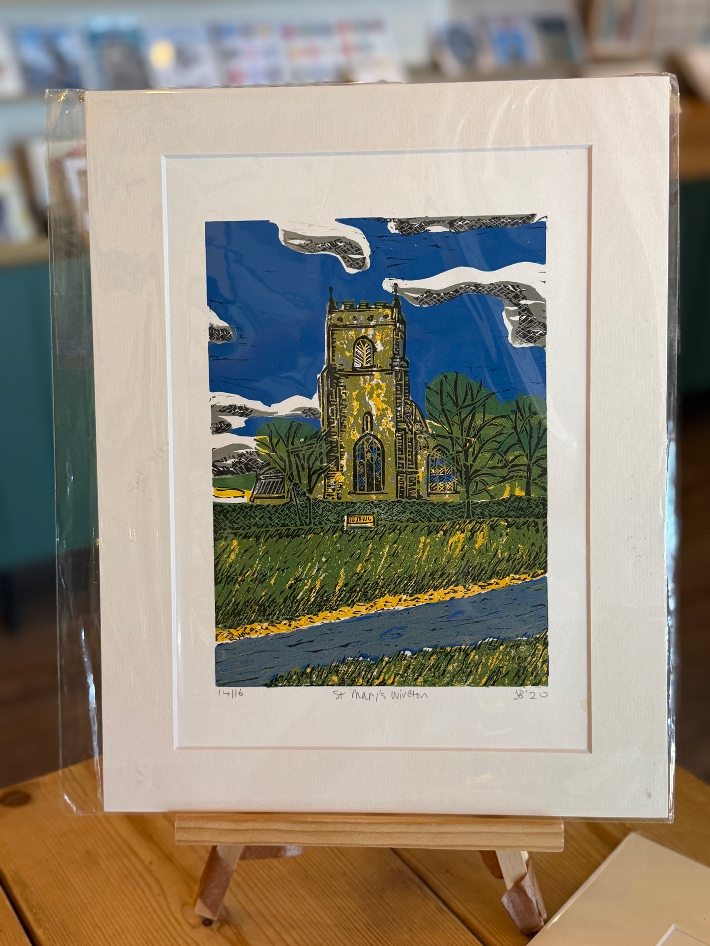 St Mary's Wiveton - Lino Print