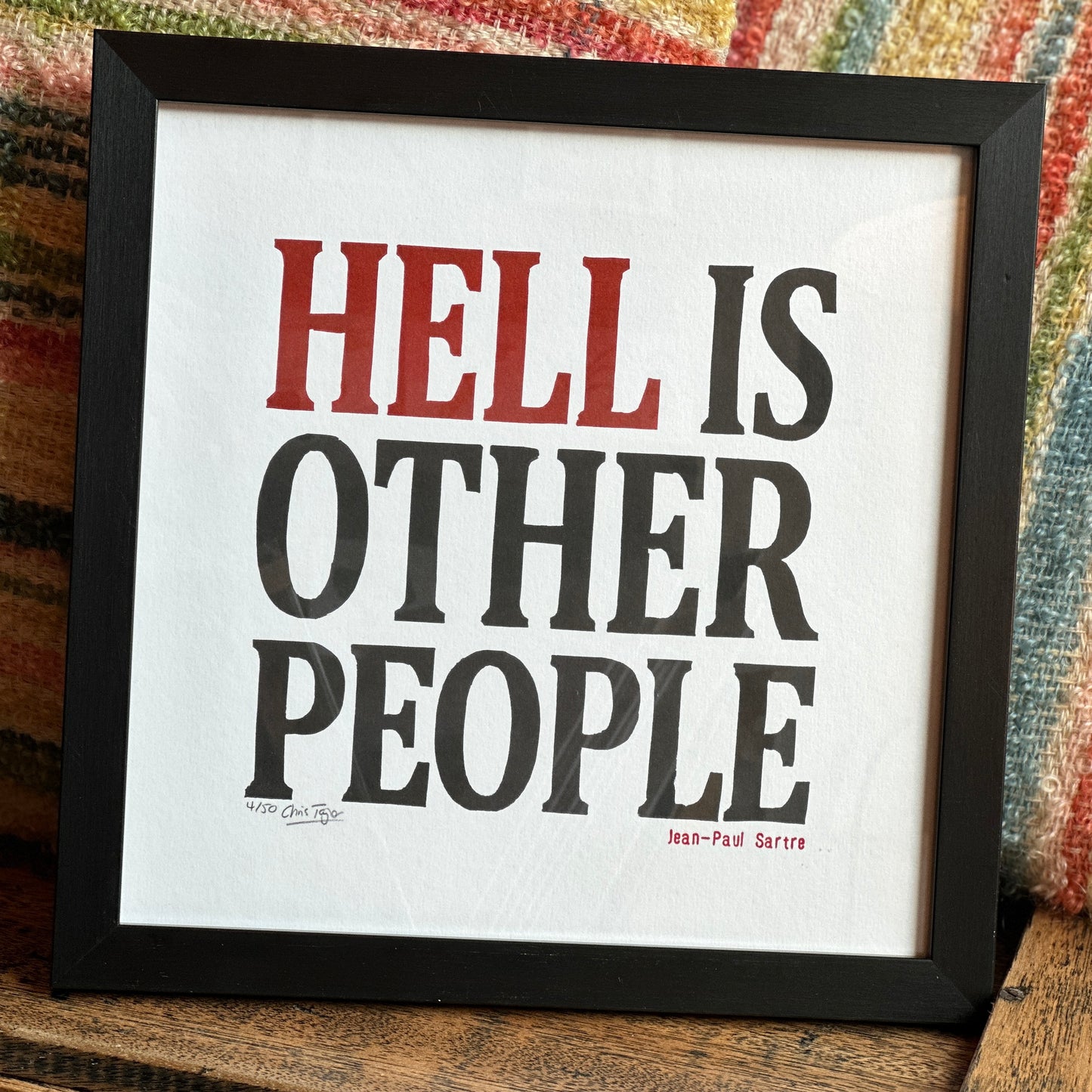 Hell is Other People - print or blind-embossed