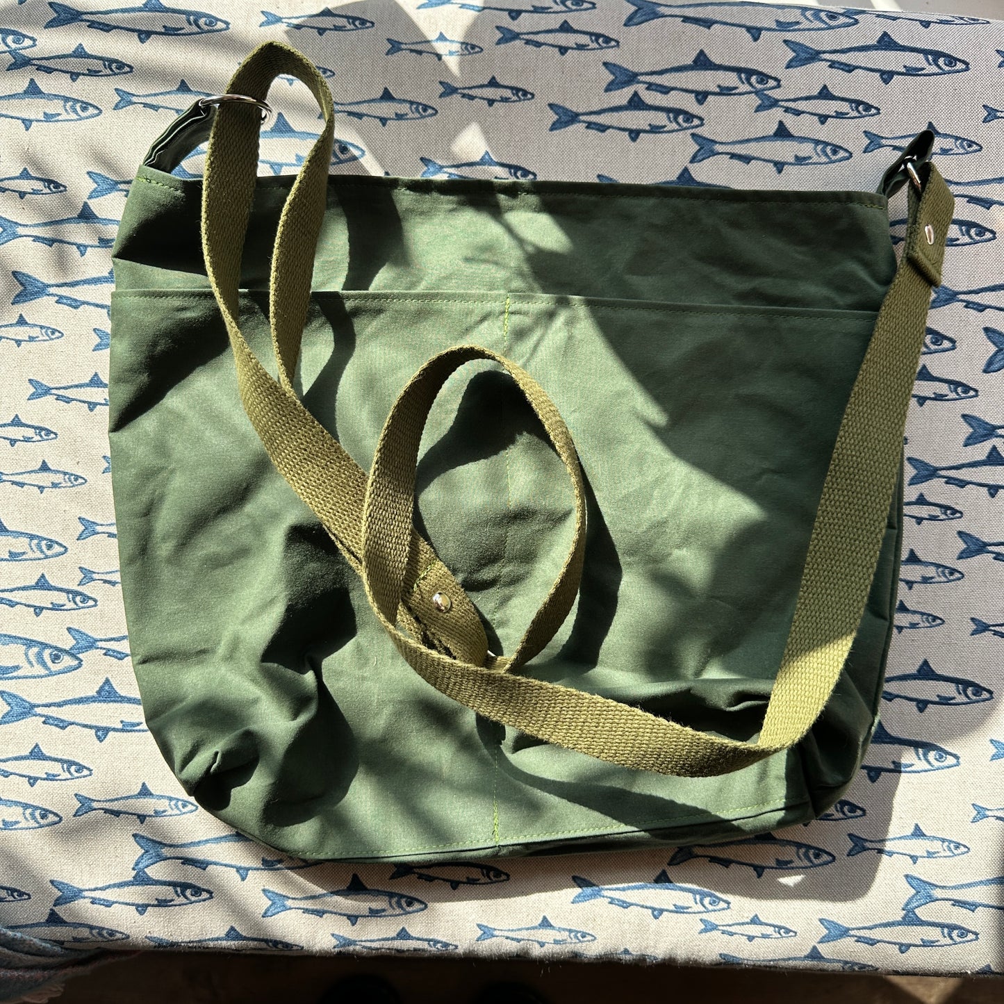 Medium Cross body Bag with cotton canvas strap