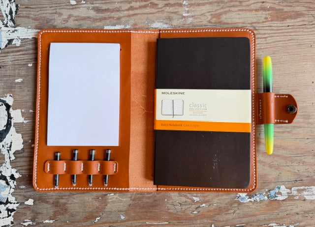 Handmade Leather A5 notebook folio