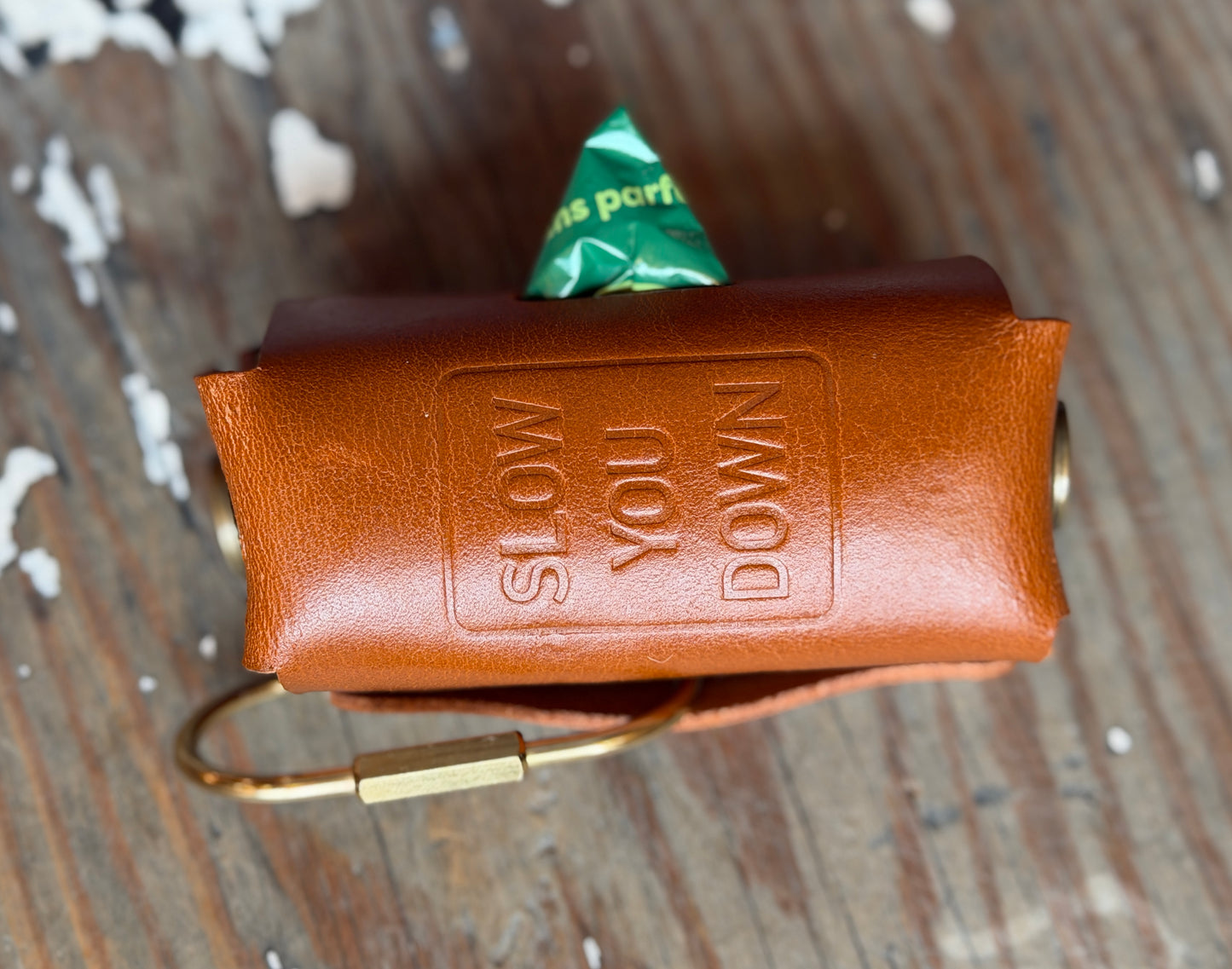 Handmade Leather Holder for dog waste bags