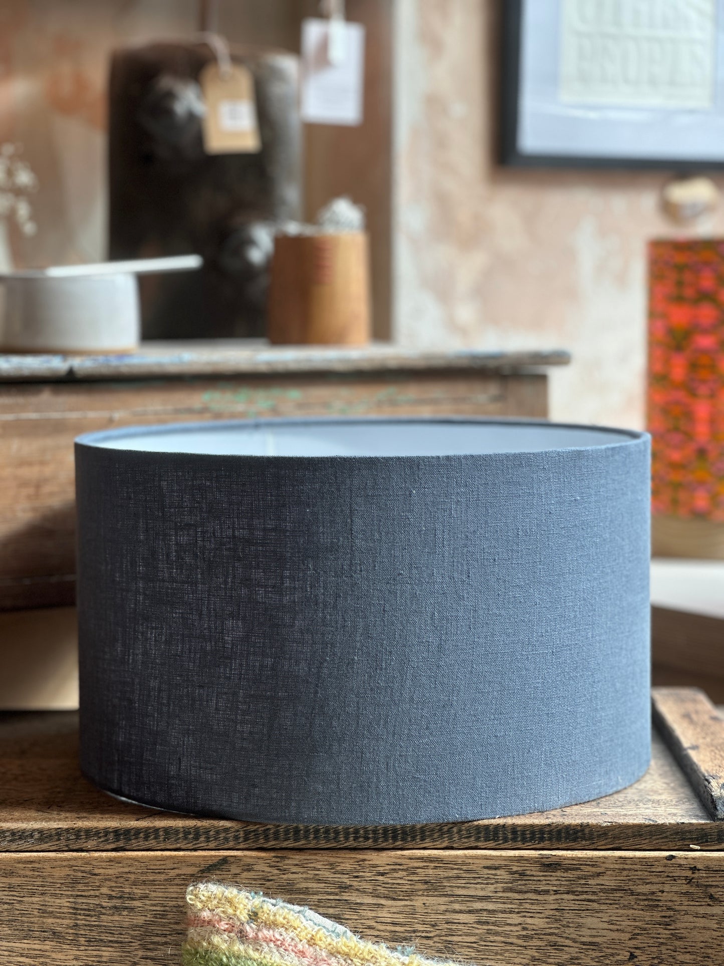 Merchant & MIlls Natural Linen Drum Lampshade