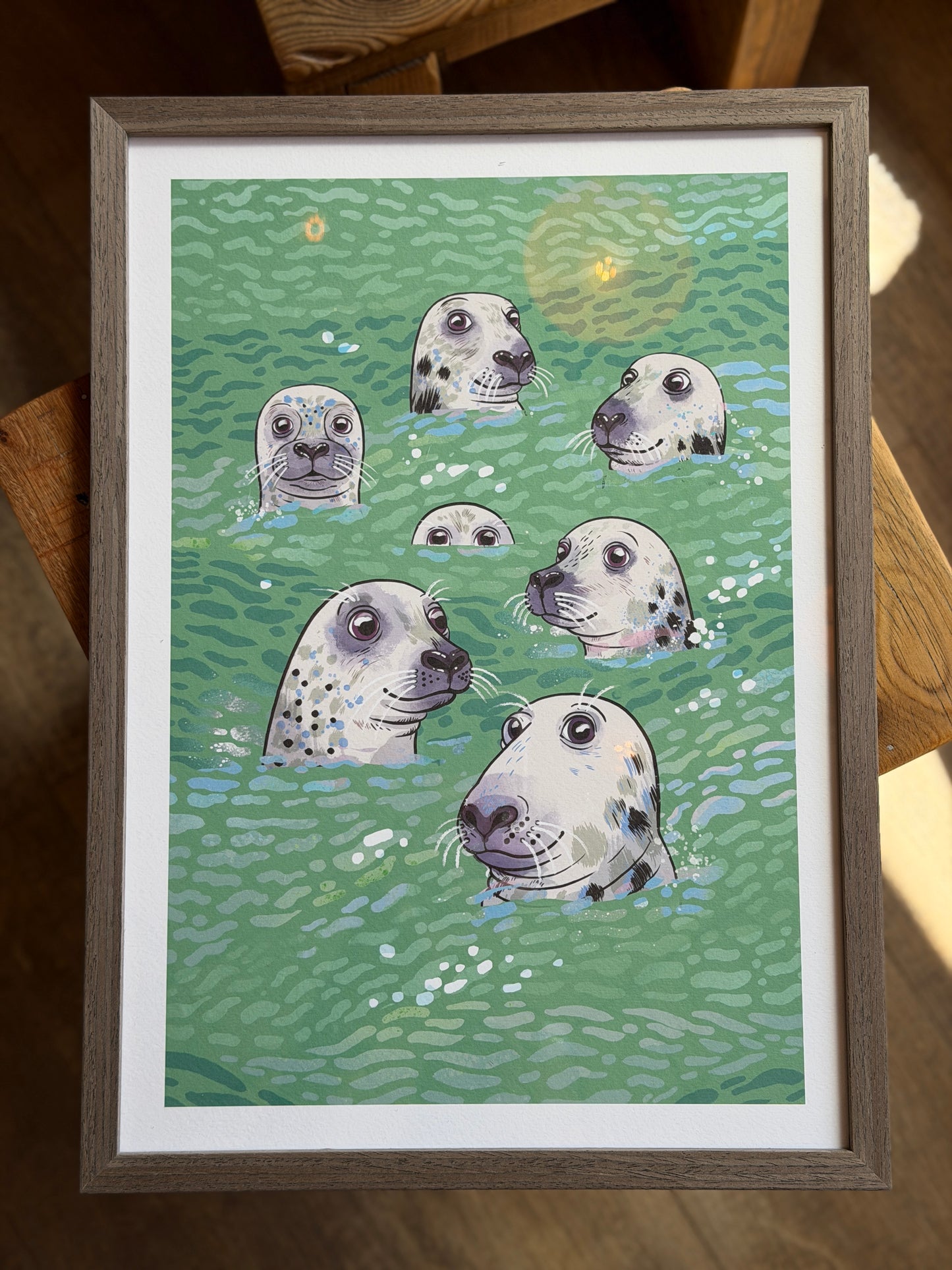 Norfolk Seals print - various colours