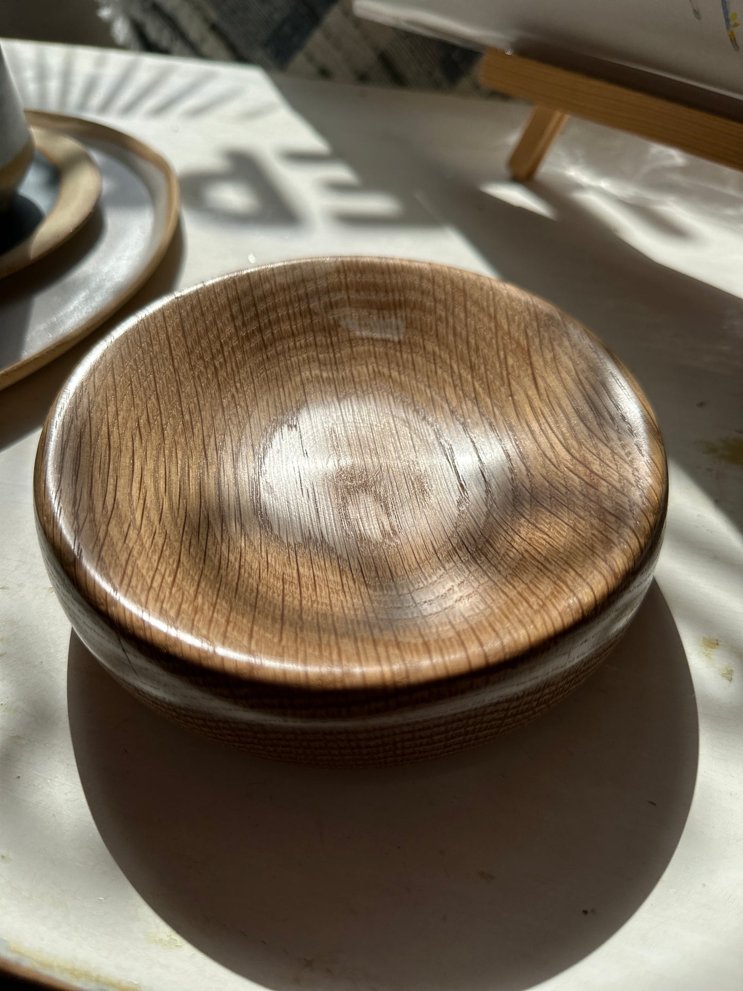 Hand Turned Cushion Bowl - English Oak