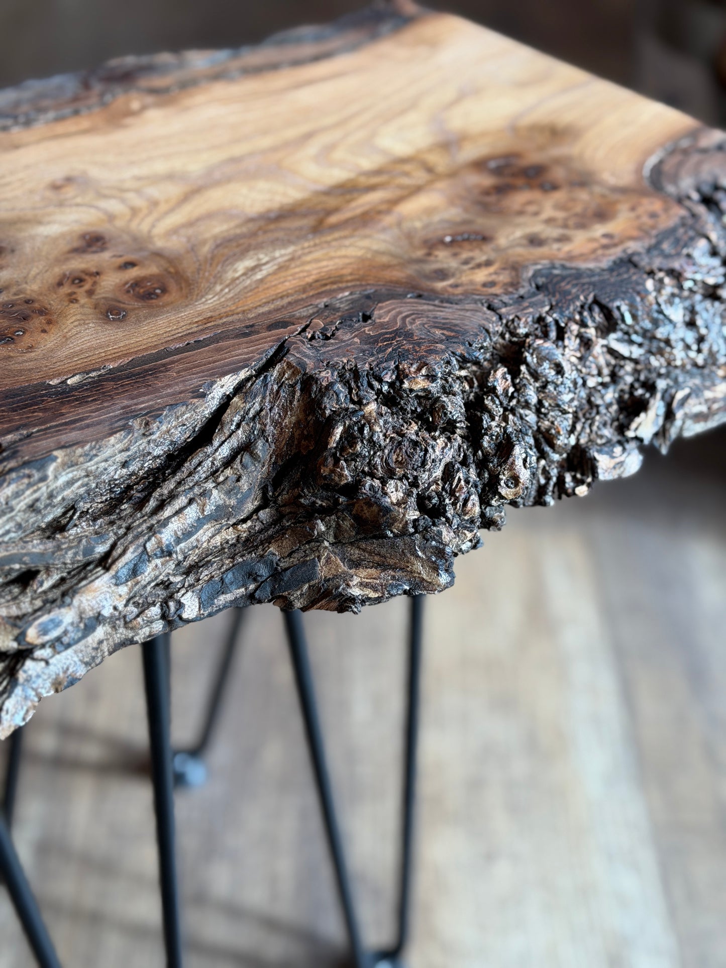 Locally Sourced Elm Raw Edge Table