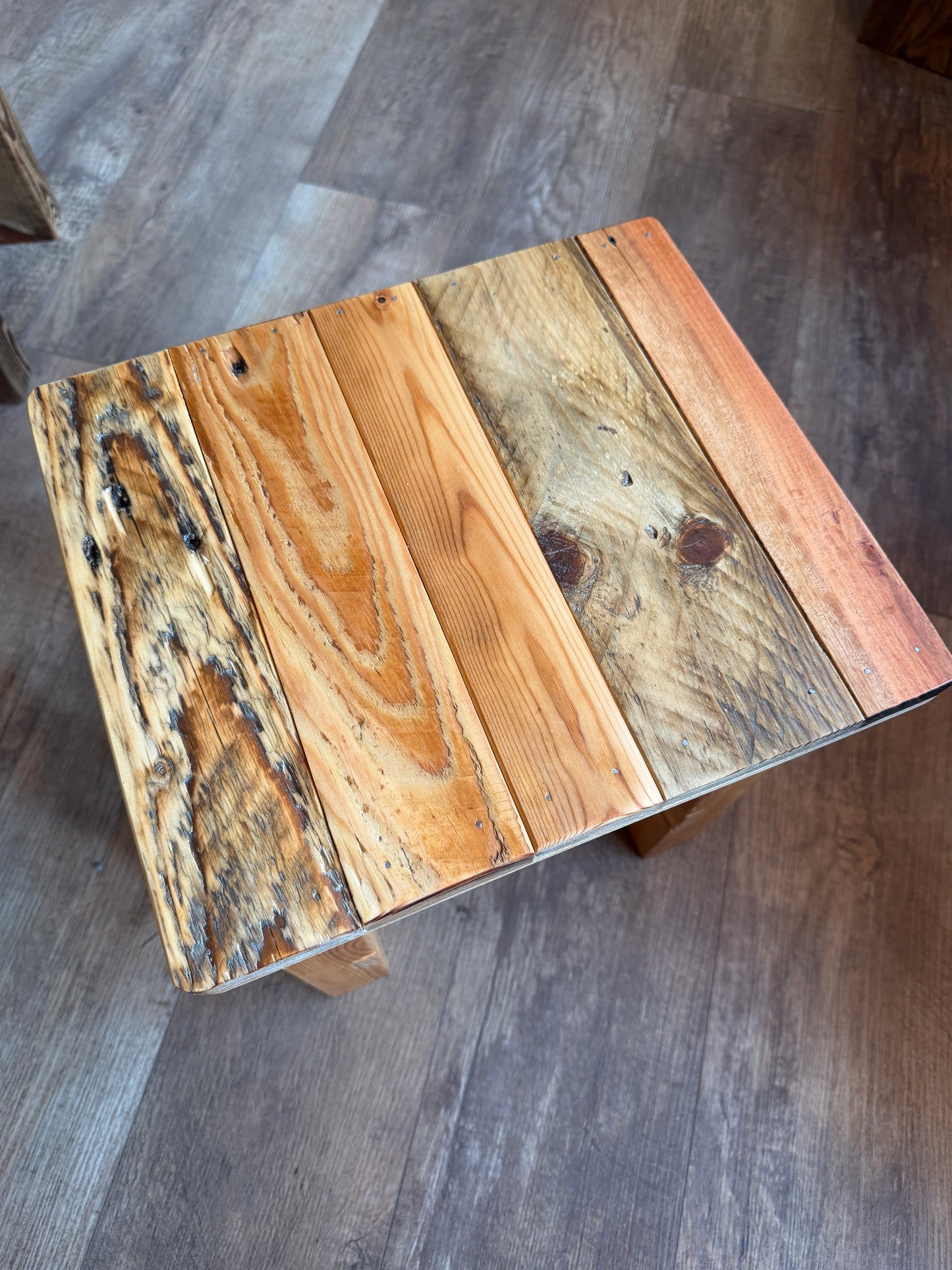 Reclaimed Wood Stools / Side Tables
