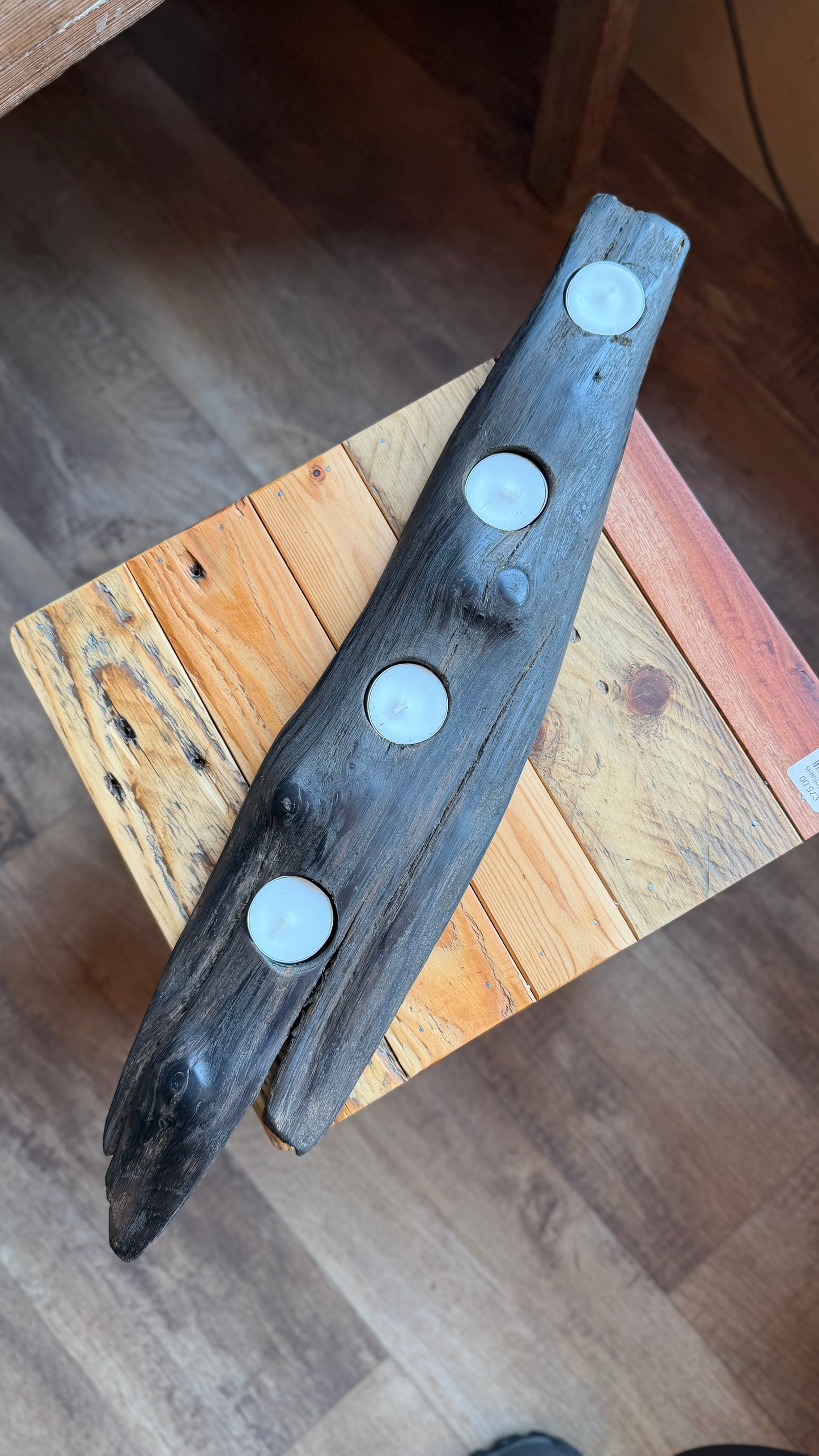 Driftwood tea light holders