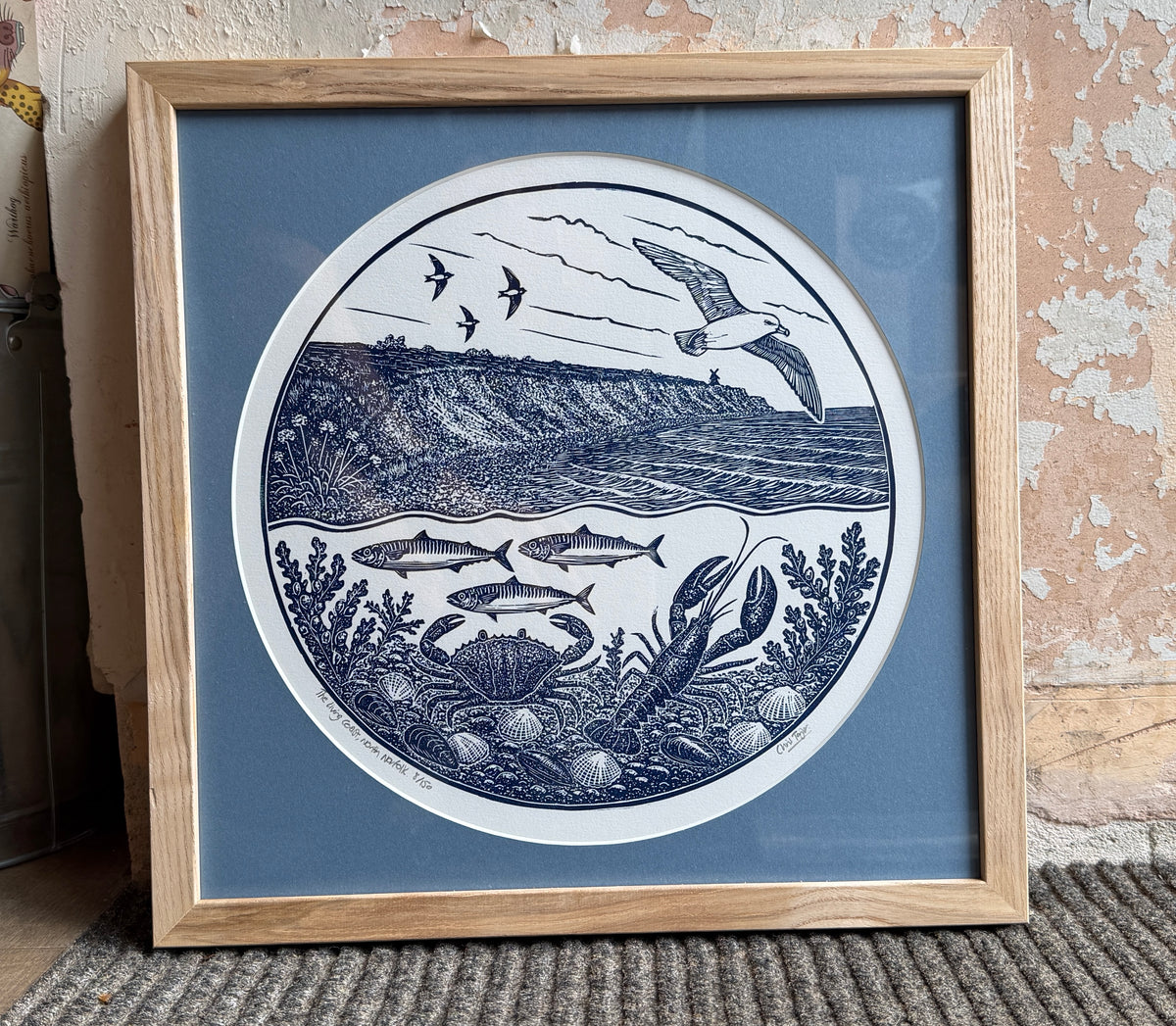 The Living Coast, North Norfolk - original linocut print