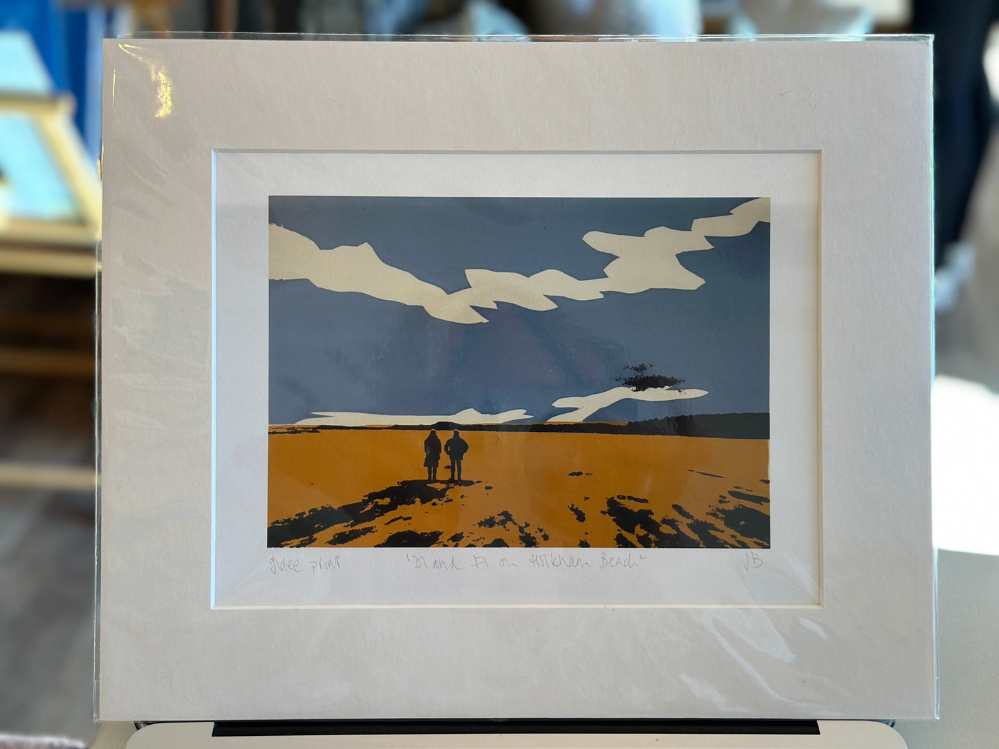 Di and Fi on Holkham Beach Giclee Print