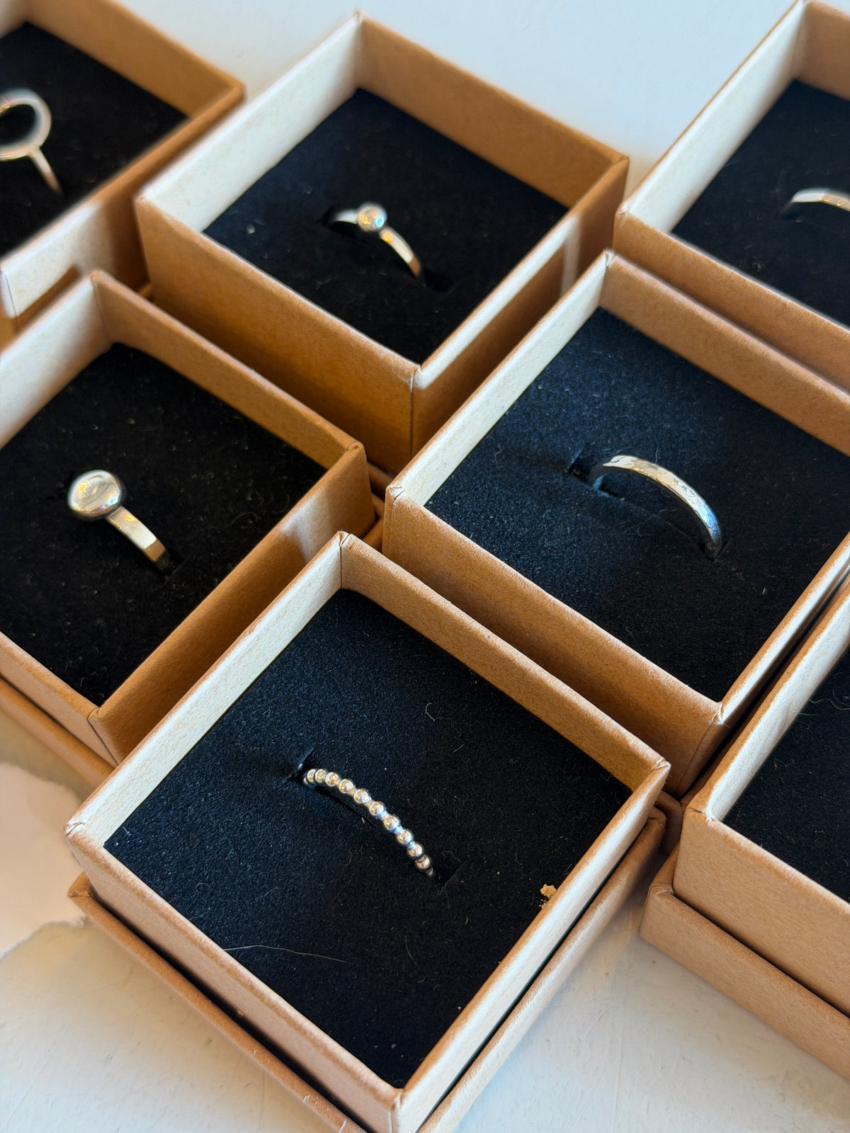 Various silver rings - handmade