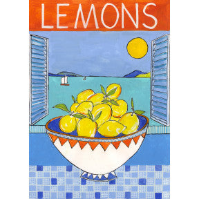 Lemons in a Bowl Giclee print