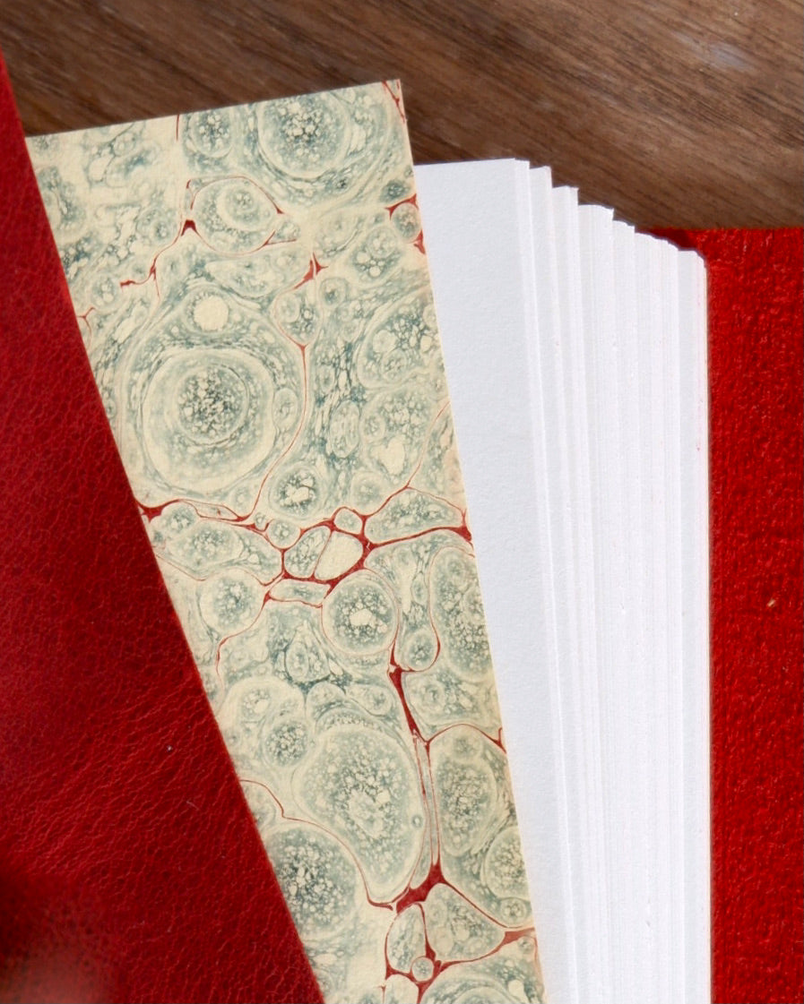 andrea girling hand bound leather journal hand made notebook stationary