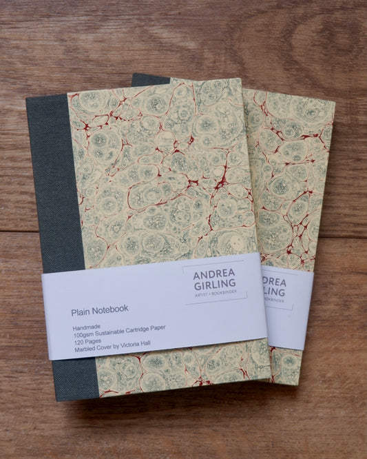 andrea girling hand bound portrait A6 notebook hand made notebook stationary 