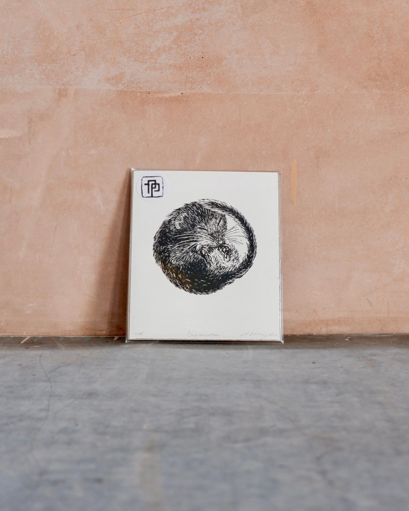 Dormouse Linocut Print