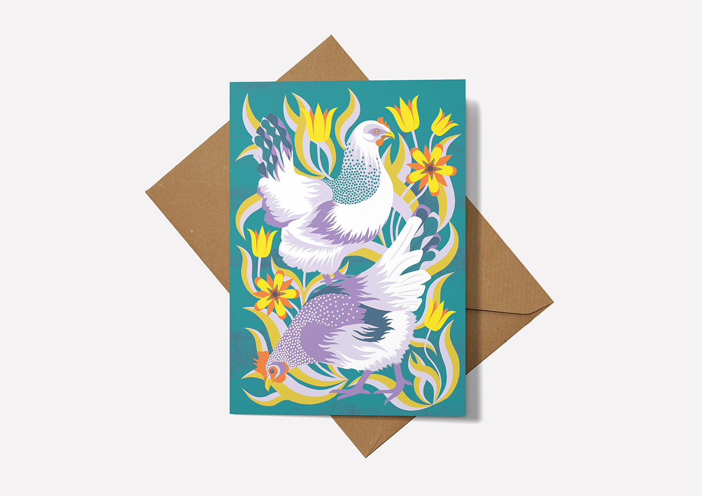 Hens Greetings Card