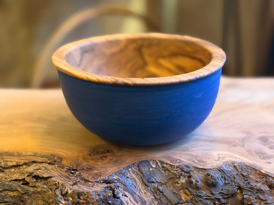 Green Turned Spalted Beech (Blue) #215