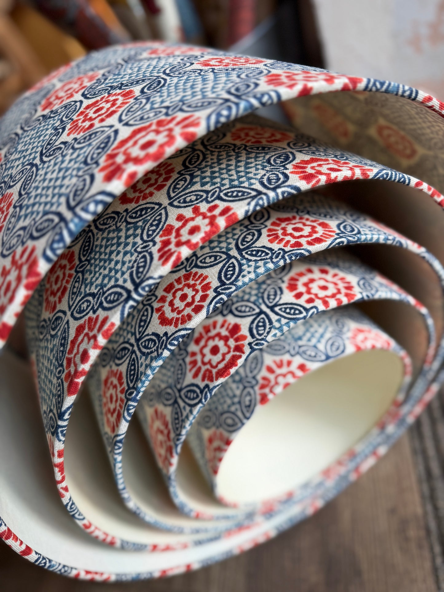 Block Print Design Lampshades