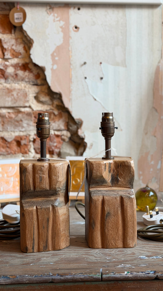 Pair of Unique Driftwood Lamp Bases (47 & 47A)