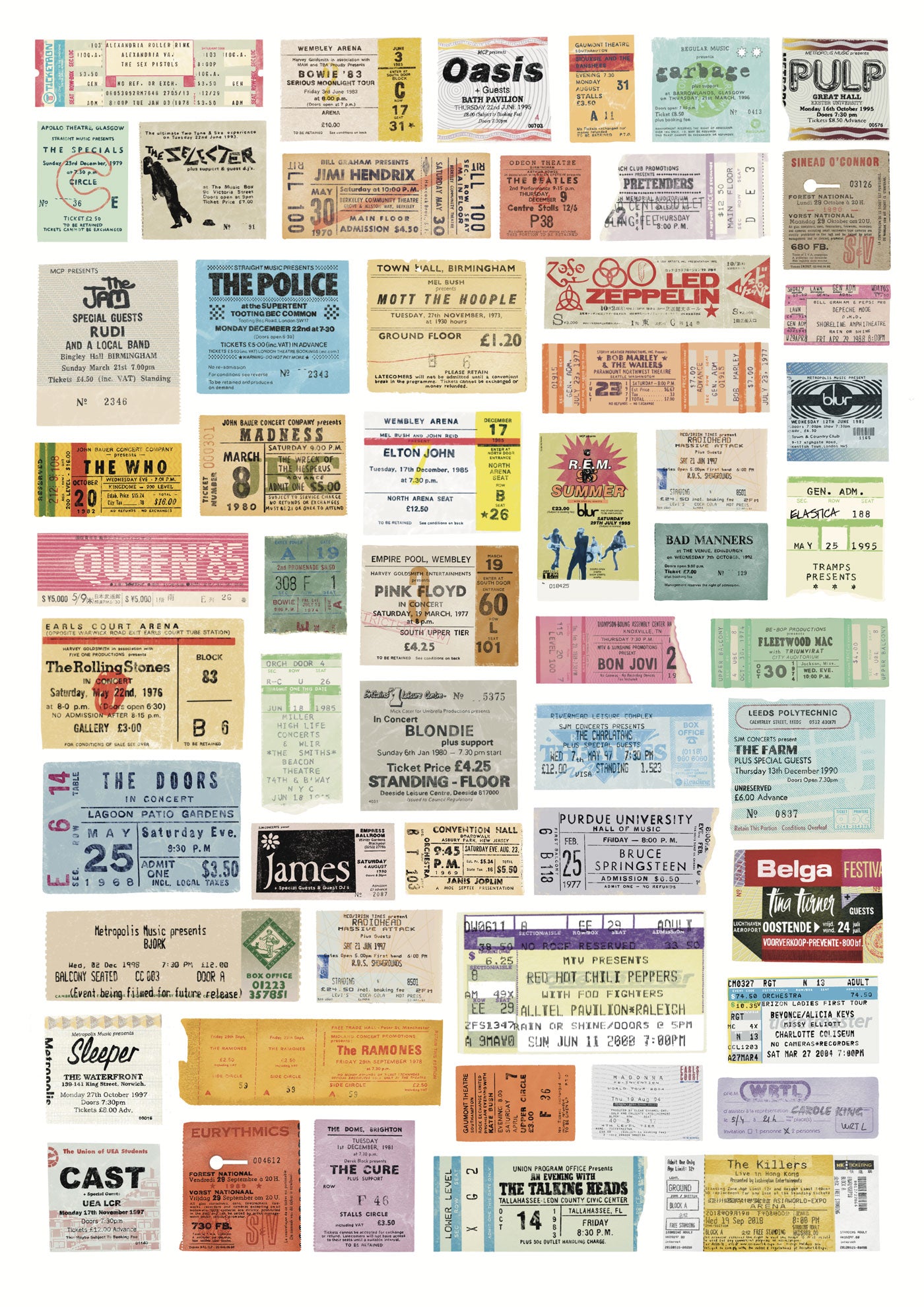 Gigs I've been to...  Print