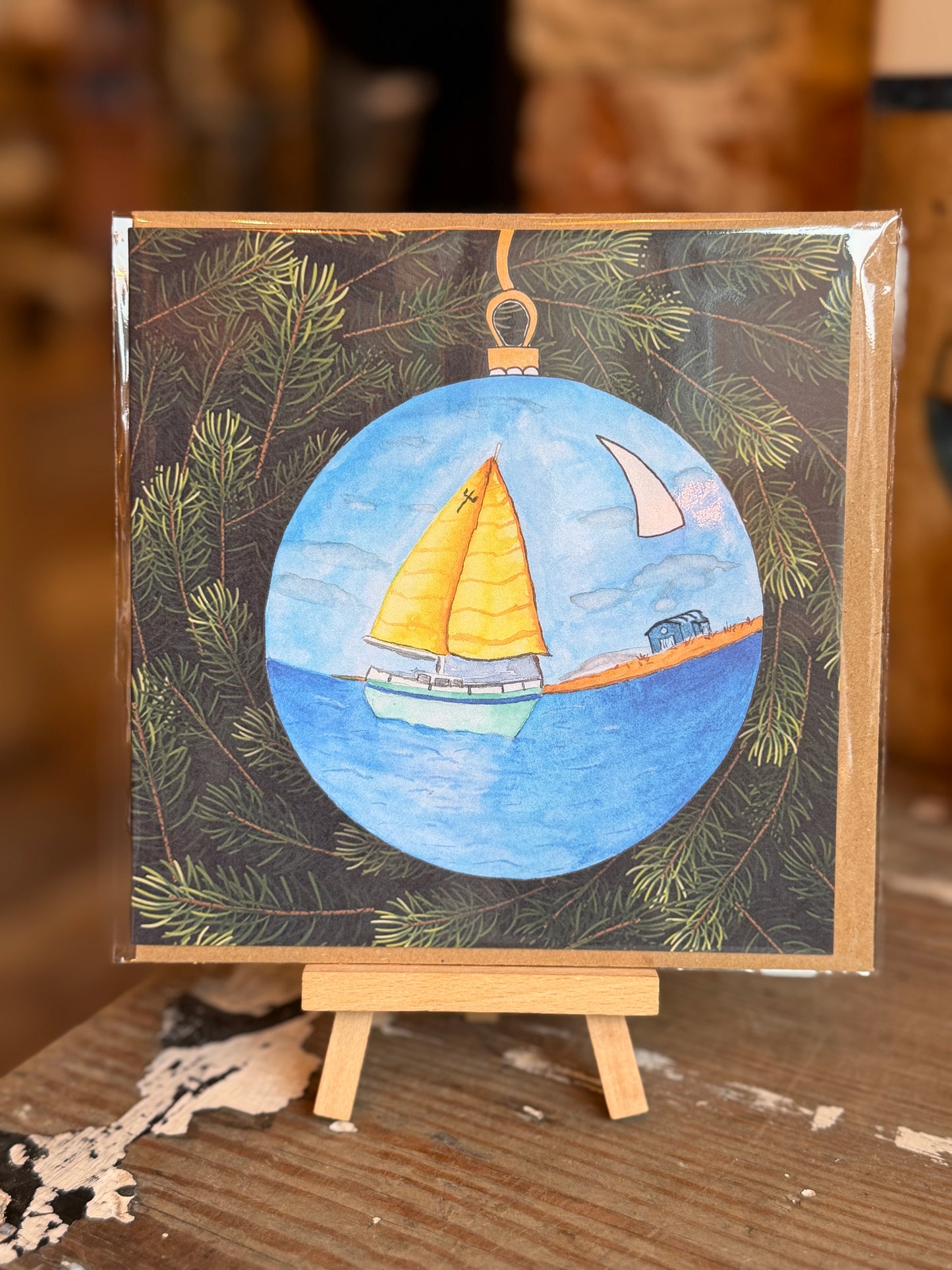 Norfolk Christmas Bauble Card