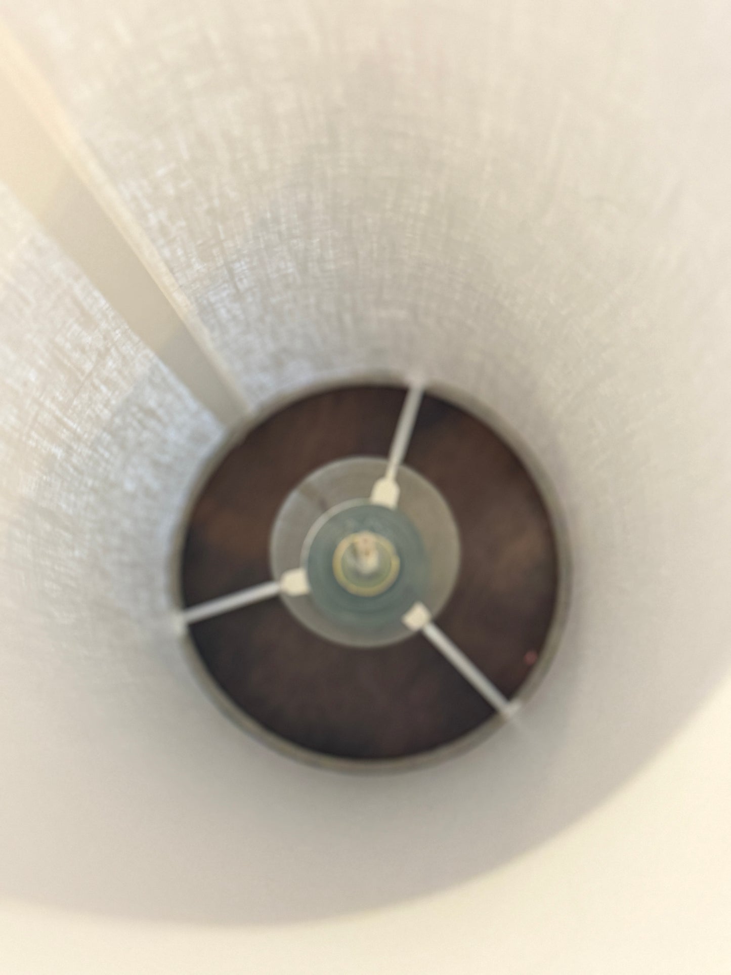 Iroko Tube Lamp With Merchant & Mills Shade