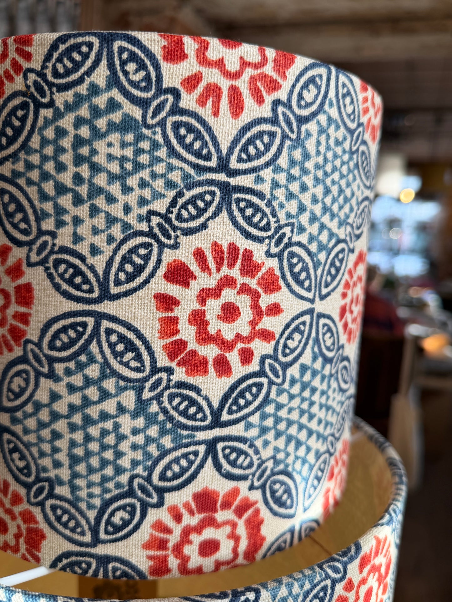 Block Print Design Lampshades