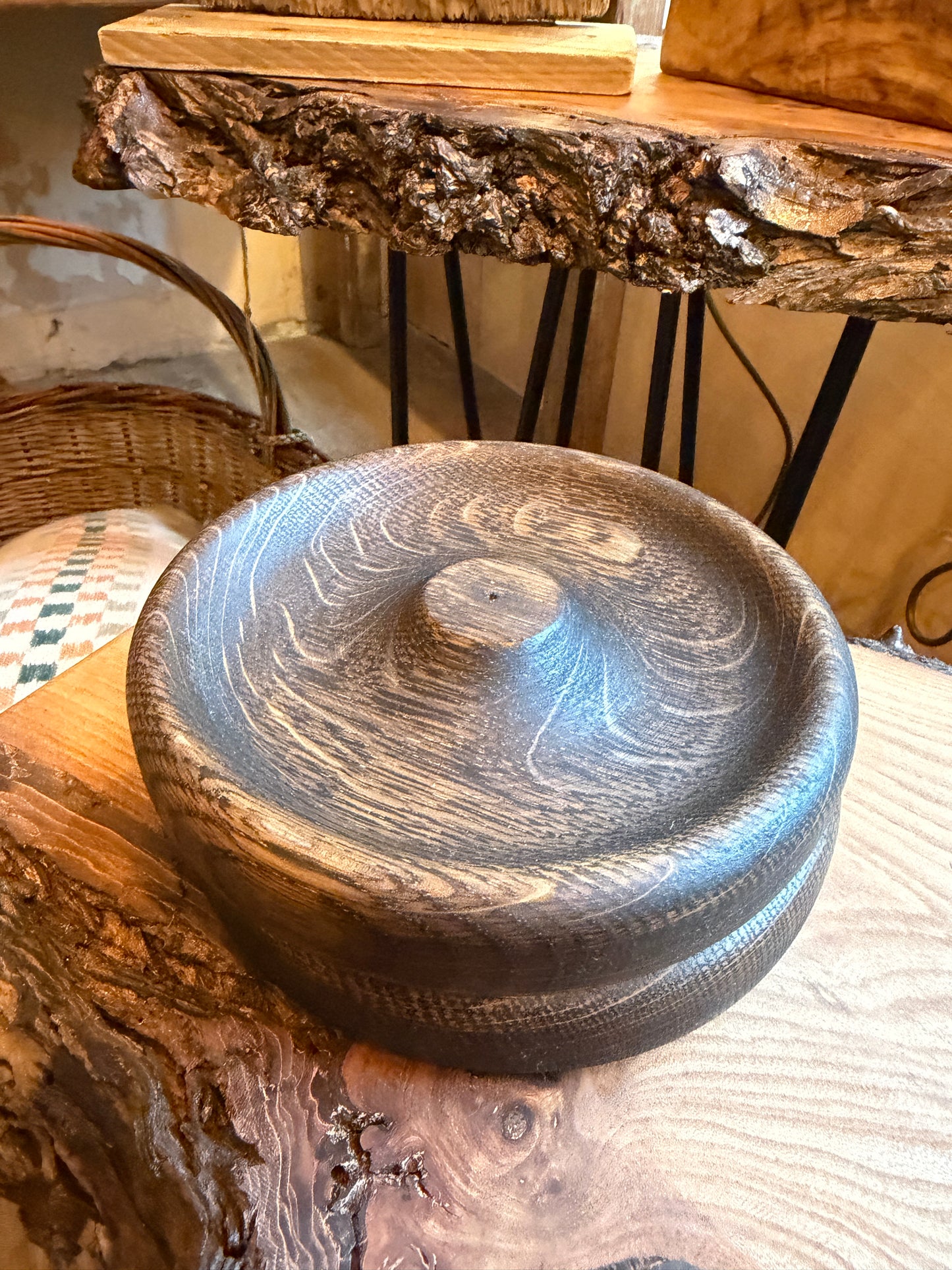 Handcrafted Oak Incense Burner Dish