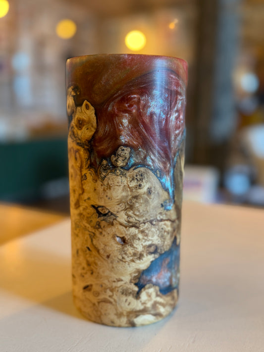 Horse Chestnut Wood & Resin Vase 1