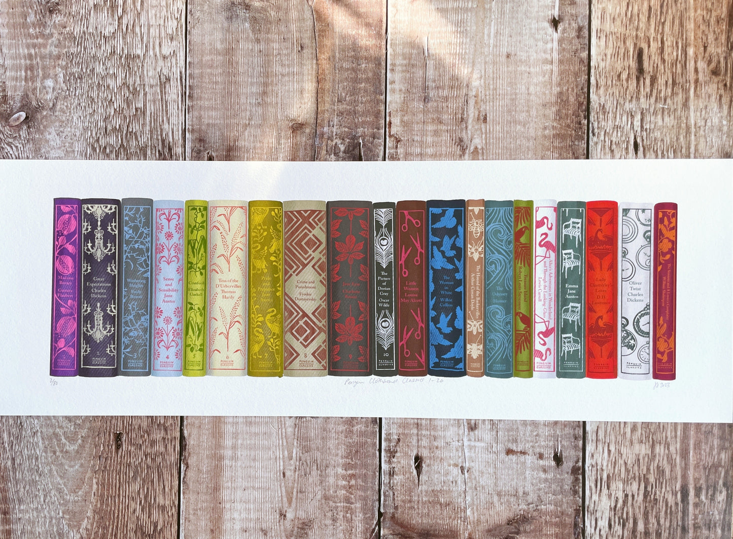 Penguin clothbound Classics 1-20 limited edition giclee print