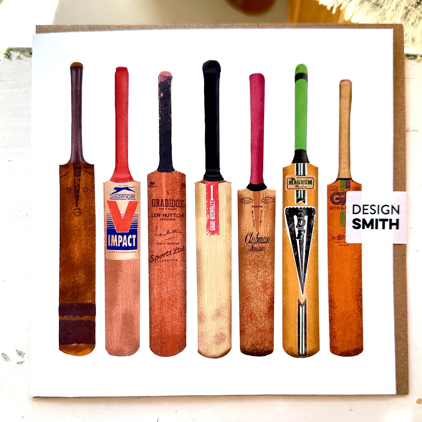 Cricket bats card