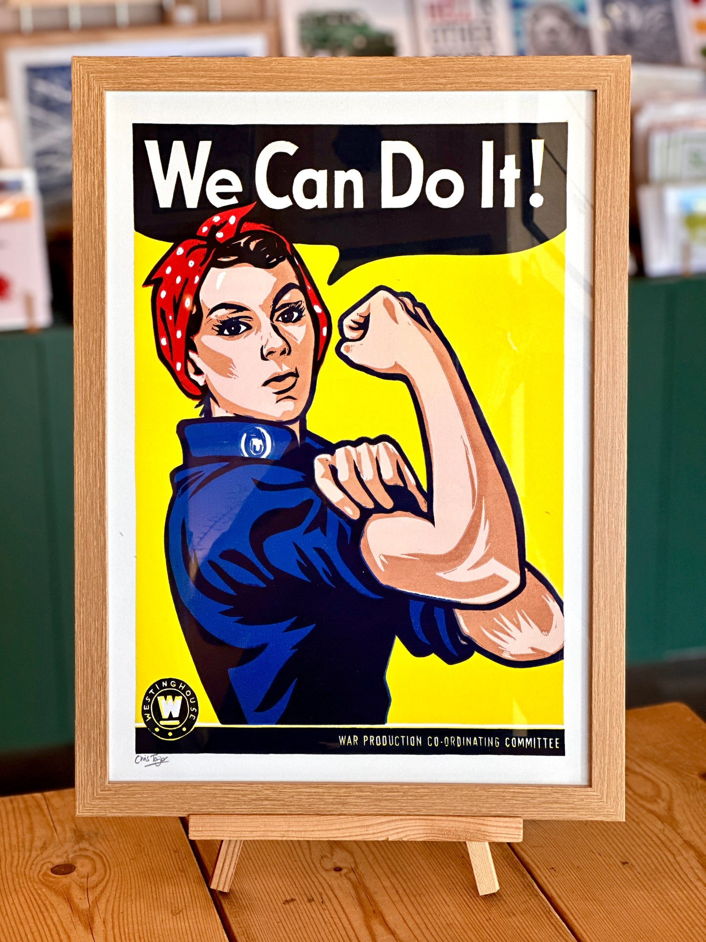 We Can Do It! A3 linocut print poster design
