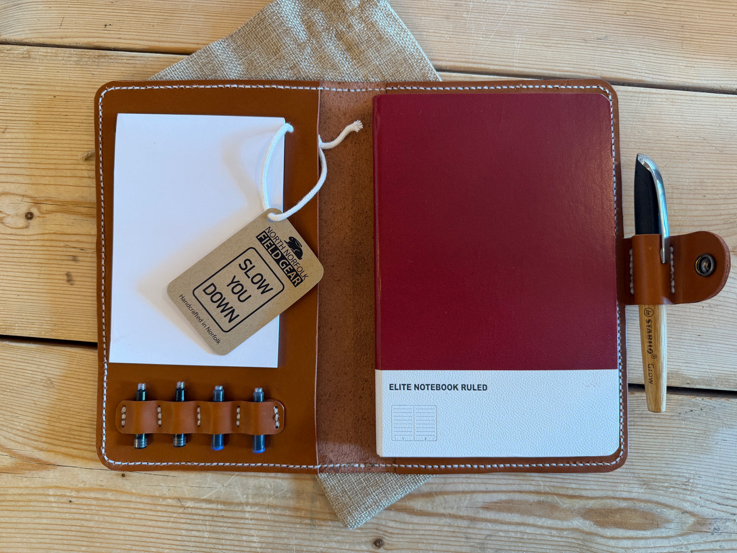Handmade Leather A5 notebook folio