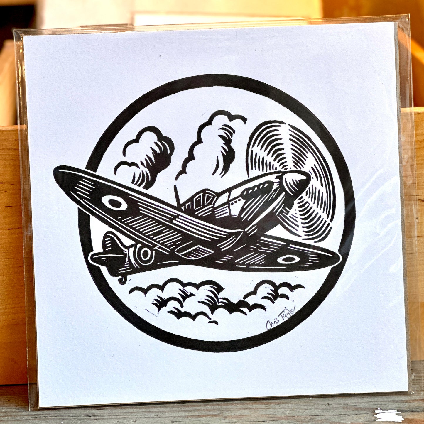 1940s mini linocut prints (20x20cm)