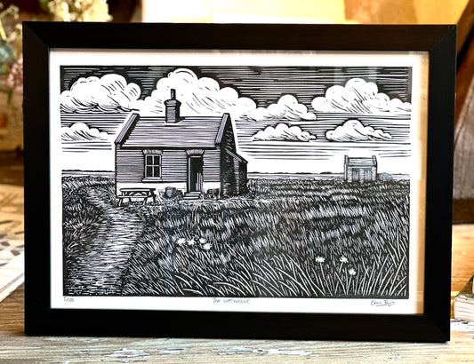 The Watchhouse - A4 linocut print
