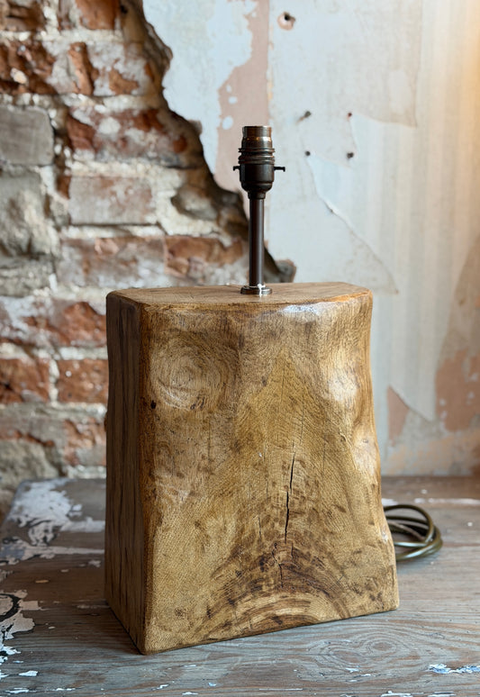 Large reclaimed oak lamp base (No.35)
