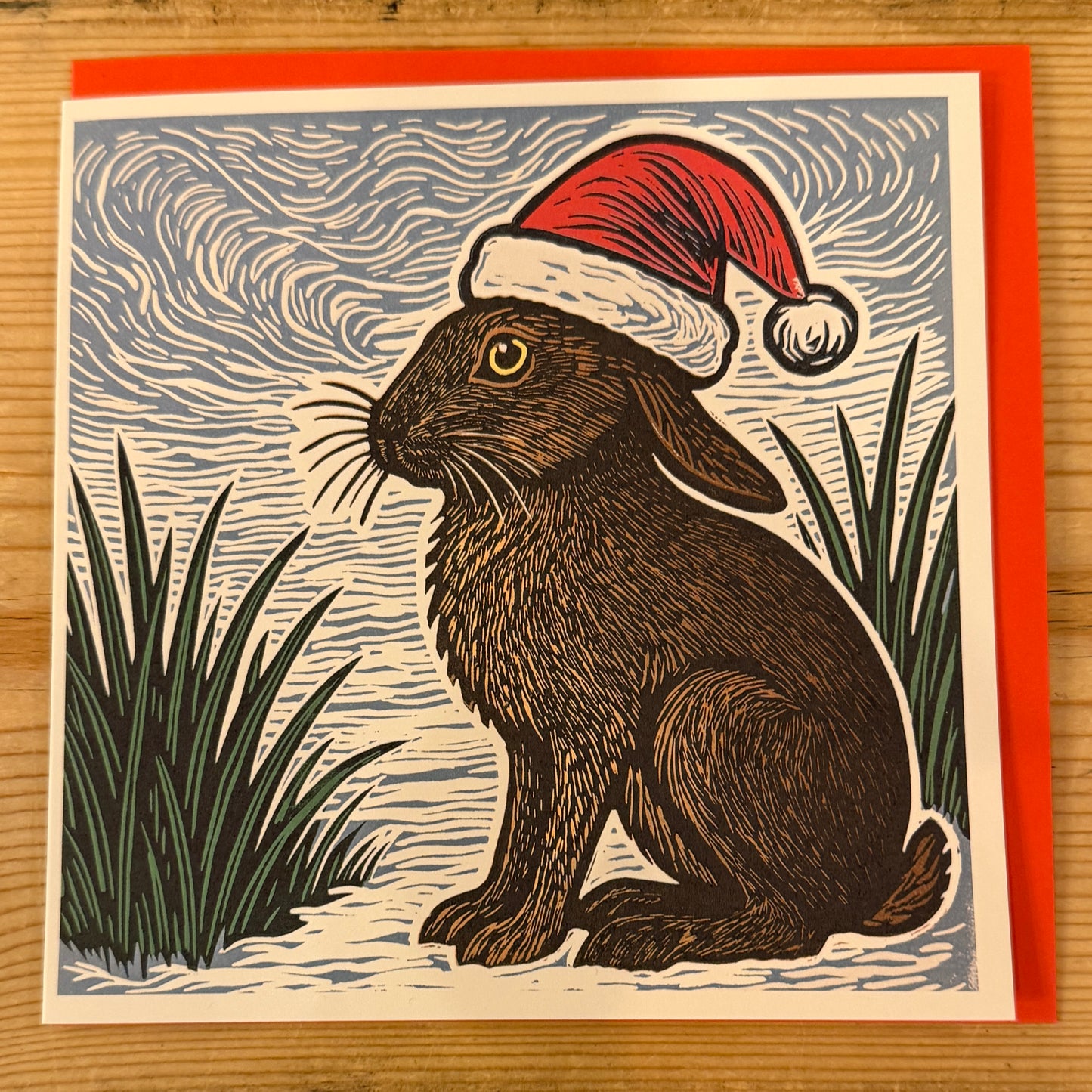 Norfolk Coast linocut design Christmas Cards & gift tags