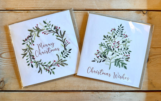 Watercolour Christmas cards