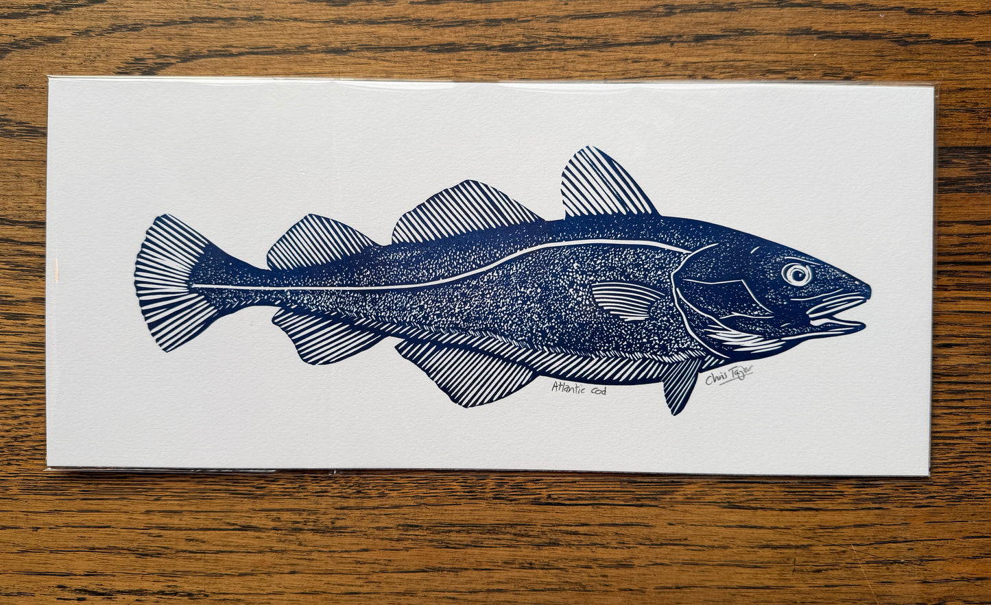 North Sea Fish series - individual fish linocut prints