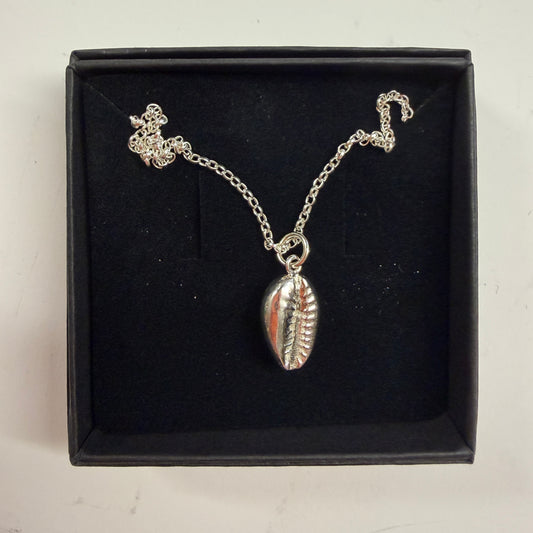 Sterling Silver Cast large Cowrie Shell Pendant (15mm) - MB1169