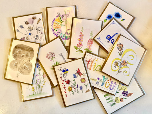 Hand Painted Gift Cards