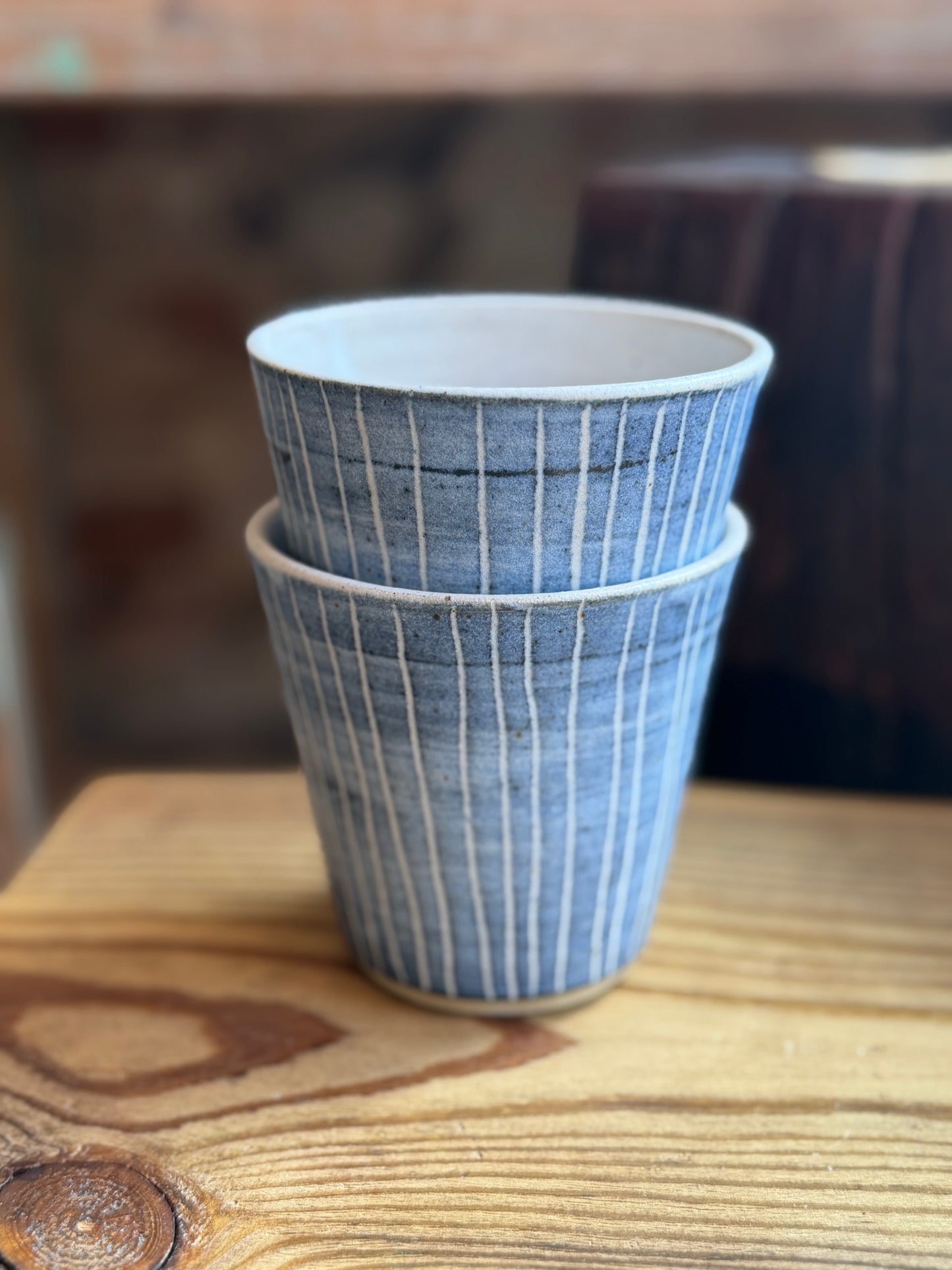 Large Toasted Stoneware Tumblers