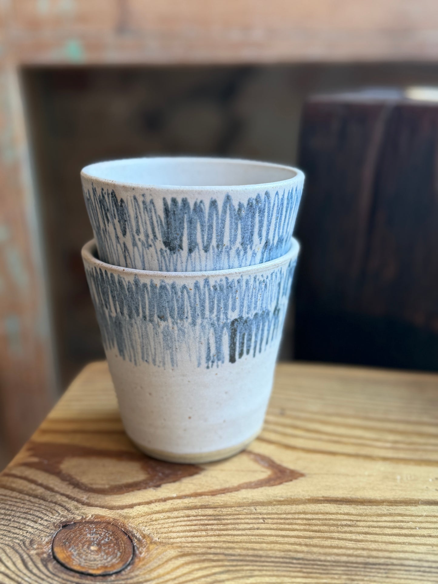 Large Toasted Stoneware Tumblers