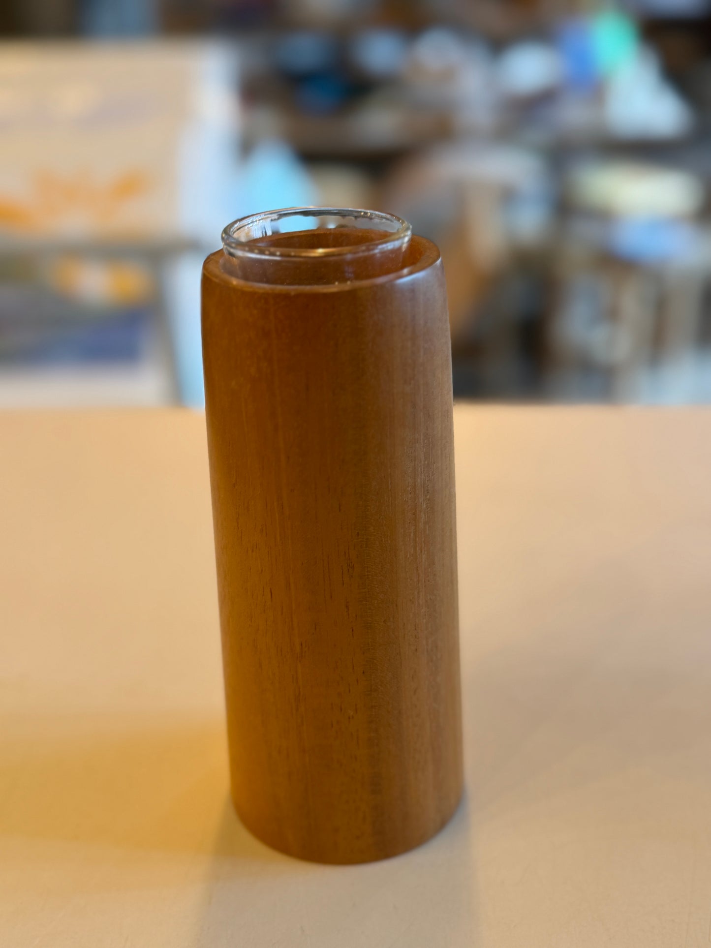Wood & Glass Tealight Holder