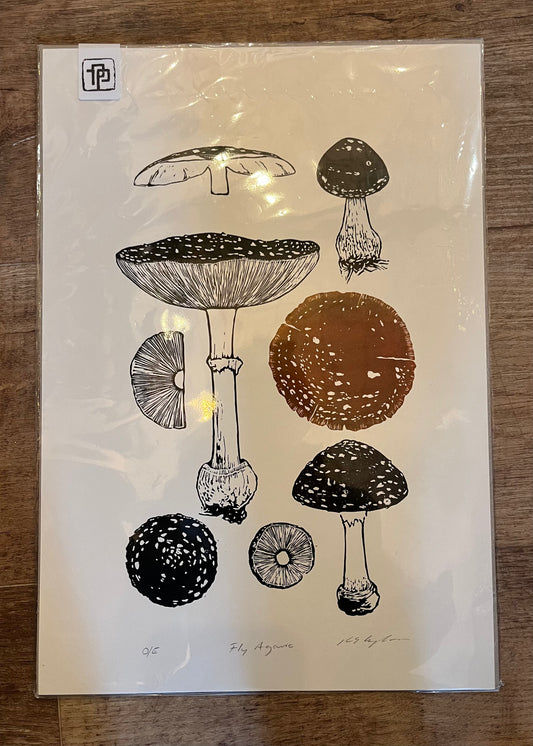 Fly Agaric Linocut Print
