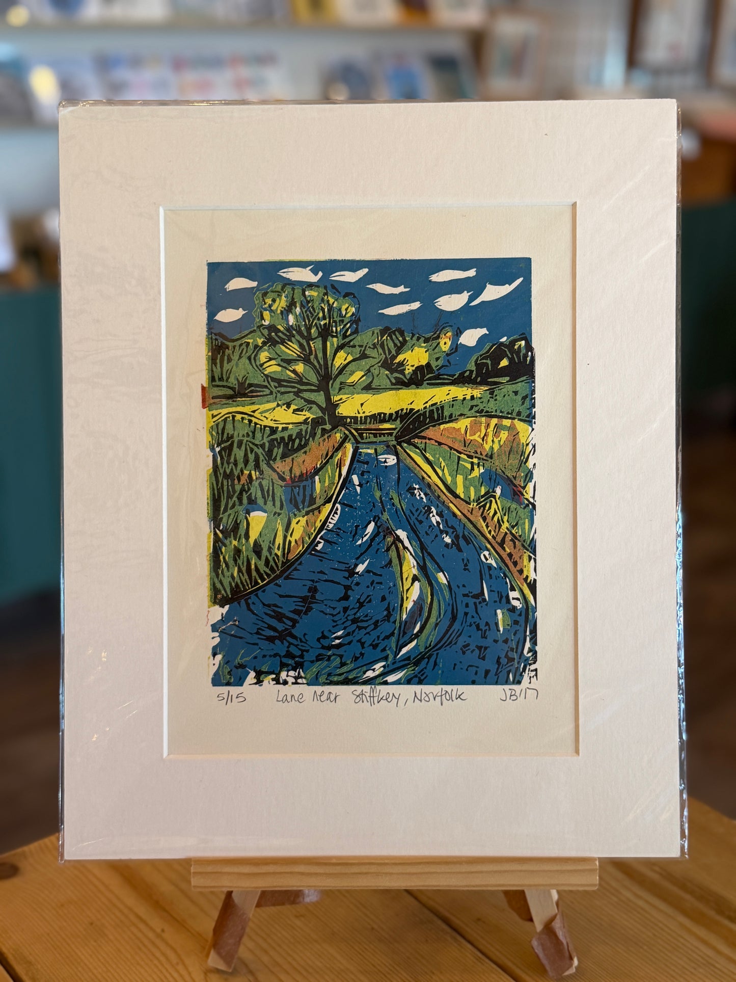 Lane Near Stiffkey-Lino Cut Print