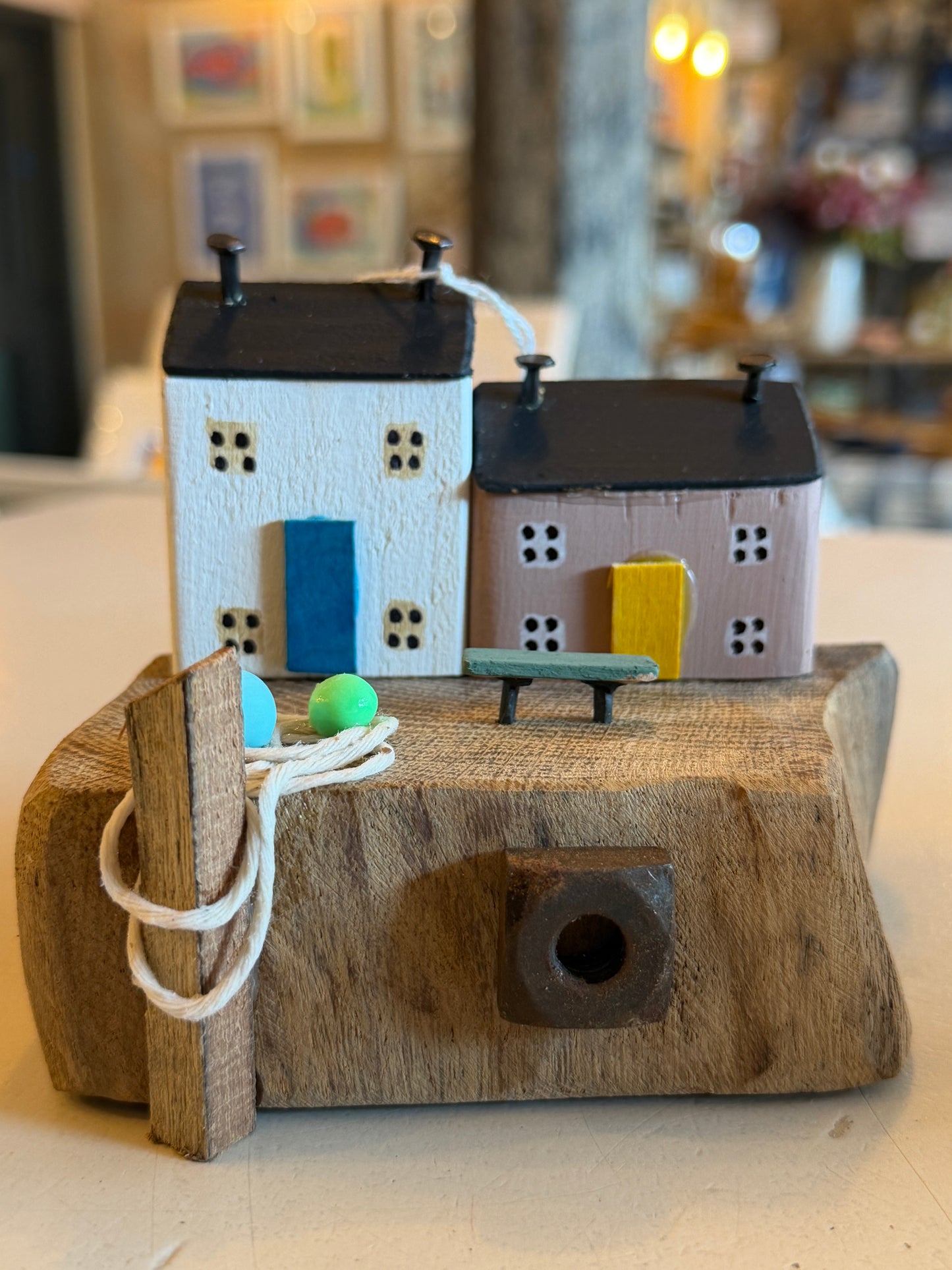 Driftwood Quayside Houses - Little Green Bench.
