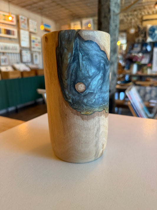 Beech Wood and Resin Vase