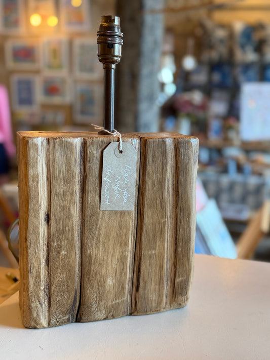 Driftwood lamp base (#57)